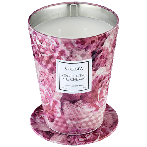 Rose Petal Ice Cream - 2 Wick Table Tin Candle