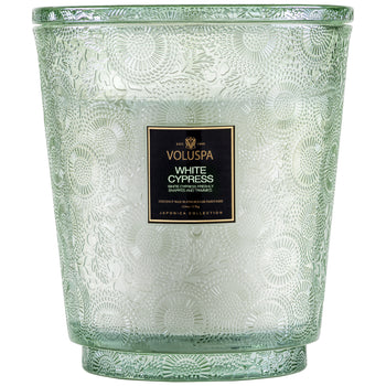 White Cypress - 5 Wick Hearth Candle