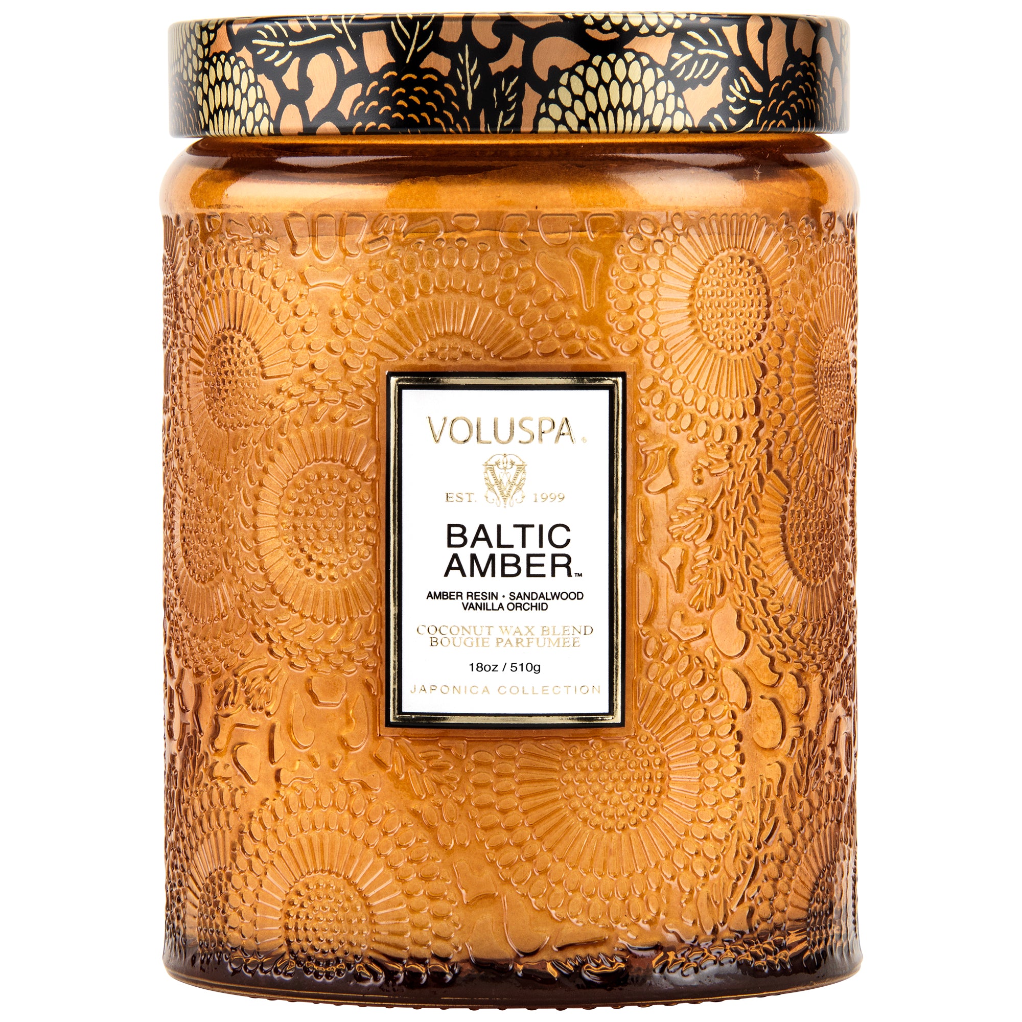 Baltic Amber - Grande Bougie en verre 
